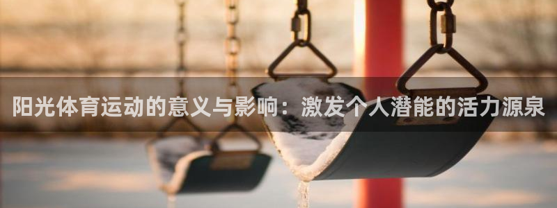 yy易游体育还能撑几年：阳光体育运动