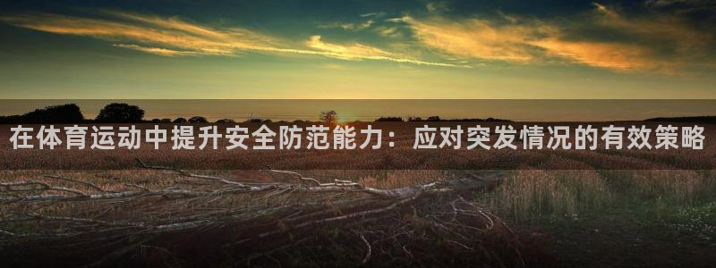 yy易游体育电竞登录不上去怎么办：在体育运动中提升安全防范能