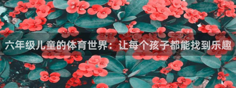 yy易游官方平台体育：六年级儿童的体育世界：让每个孩子都能找